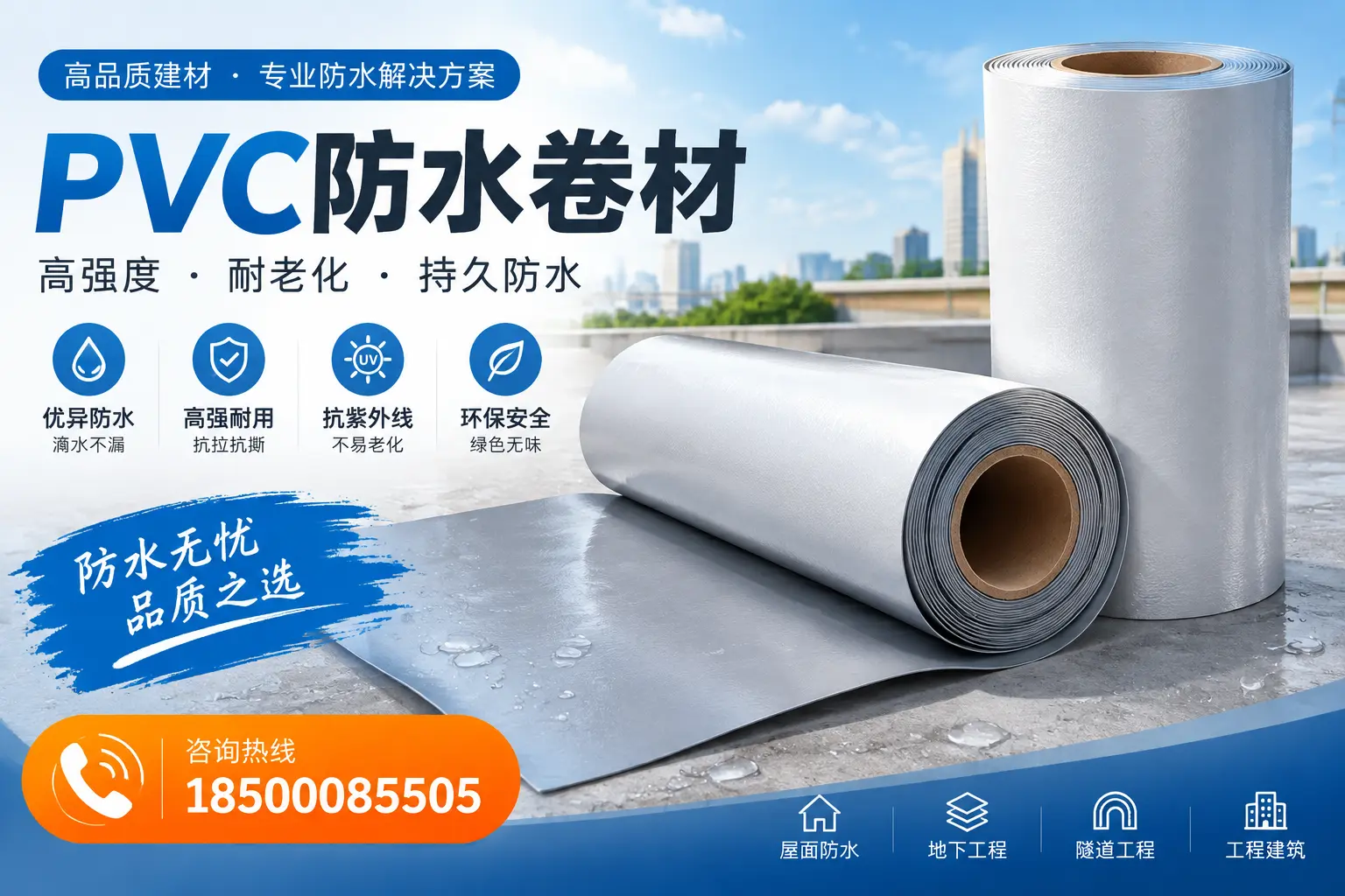 PVC防水卷材的使用寿命与维护周期，适合昆明业主参考