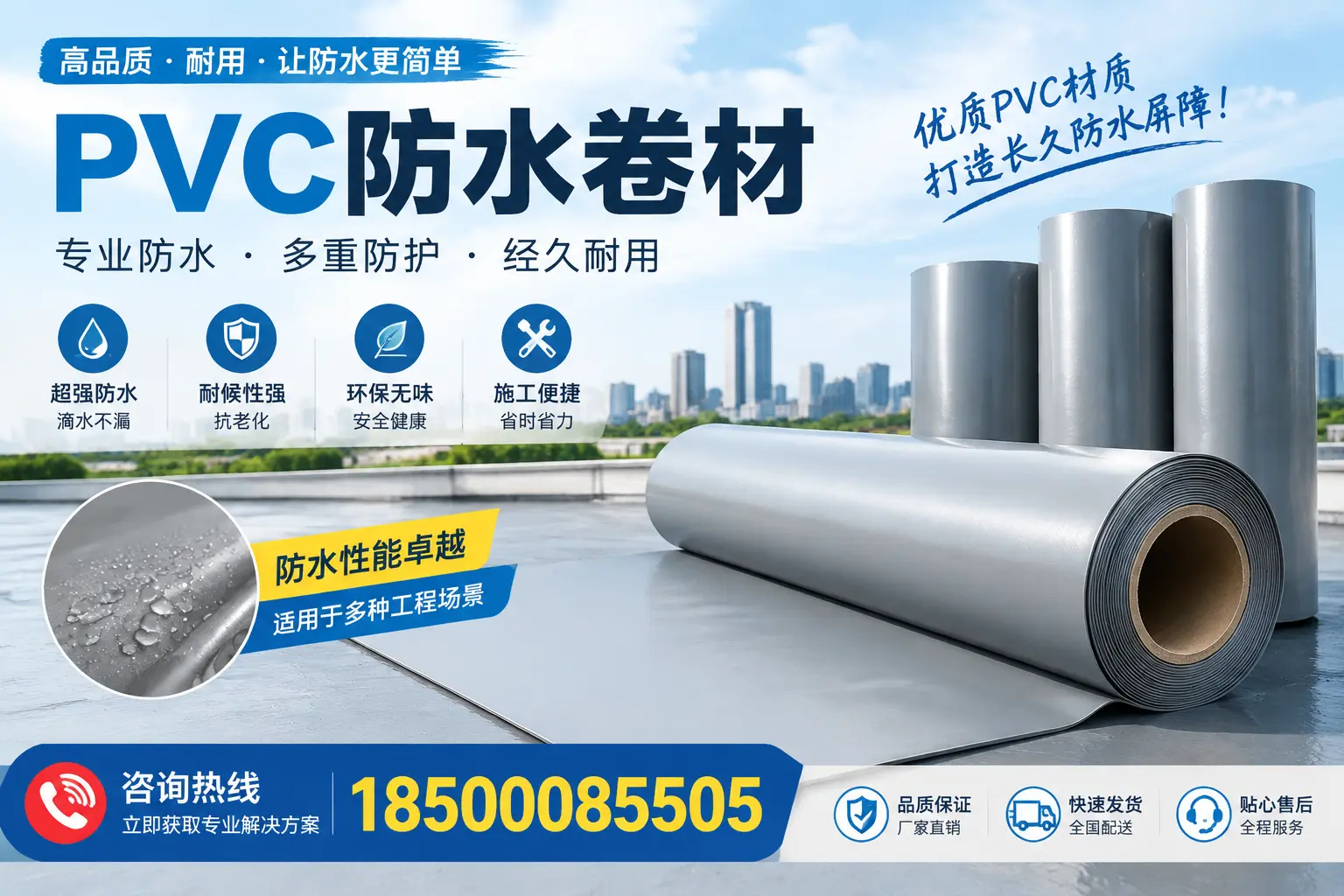 什么是pvc防水卷材?昆明消费者需了解的基础知识